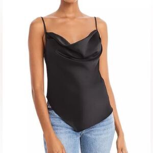 NWT WAYF Cowl neck black camisole size Xsan